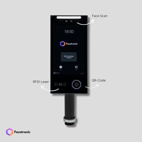 Facetronic IDA Leser Drehkreuzmontage